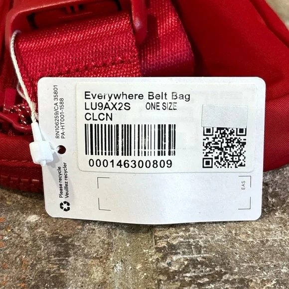 NWT Lululemon Everywhere Belt Bag In College Crimson - Picture 8 of 10